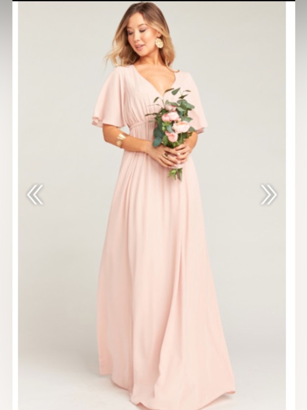 Show Me Your Mumu Dusty Blush Pink Emily Empire Waist Maxi Dress Size XL